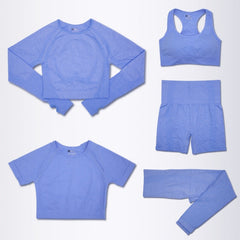 OM FRIDAYS Women's Luxury 5 Piece Yoga Set - Comfort & Style