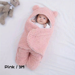 OM FRIDAYS Newborn Baby Bear Winter Swaddle: Sleeping Bag for 24/7 Cuddles and Soft Nap Mat