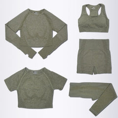 OM FRIDAYS Women's Luxury 5 Piece Yoga Set - Comfort & Style