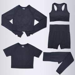OM FRIDAYS Women's Luxury 5 Piece Yoga Set - Comfort & Style
