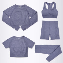 OM FRIDAYS Women's Luxury 5 Piece Yoga Set - Comfort & Style