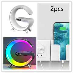 OM FRIDAYS G Clock: Mood Lamp, Wireless Charger and Speaker