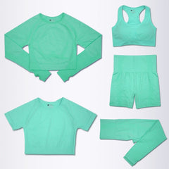OM FRIDAYS Women's Luxury 5 Piece Yoga Set - Comfort & Style