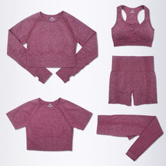 OM FRIDAYS Women's Luxury 5 Piece Yoga Set - Comfort & Style