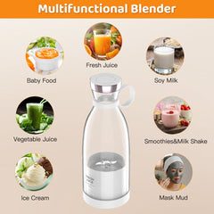OM FRIDAYS Ultimate Travel Companion: 350ml Portable Blender for Fresh Smoothies and Juices On-the-Go