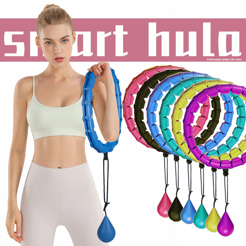 Get Fit and Trim with our Adjustable Massage Fitness Hoop - Perfect for Waist Exercise, Weight Loss, and Toning - Detachable for Easy Storage and Travel